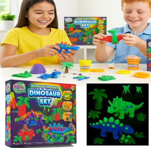 Glow the dark dinosaur set - glow,