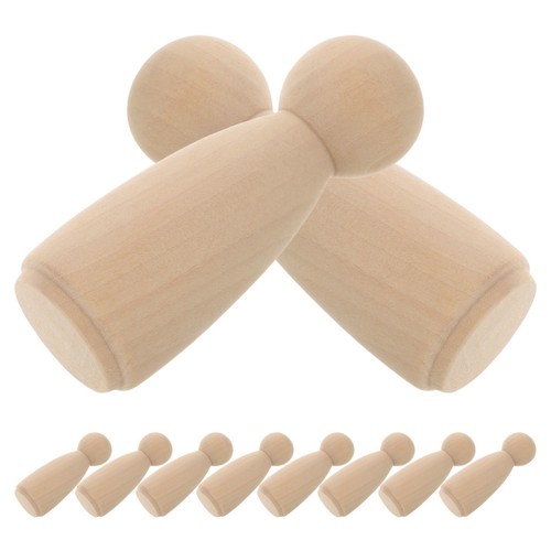 10pcs khaki wooden - wooden, doll