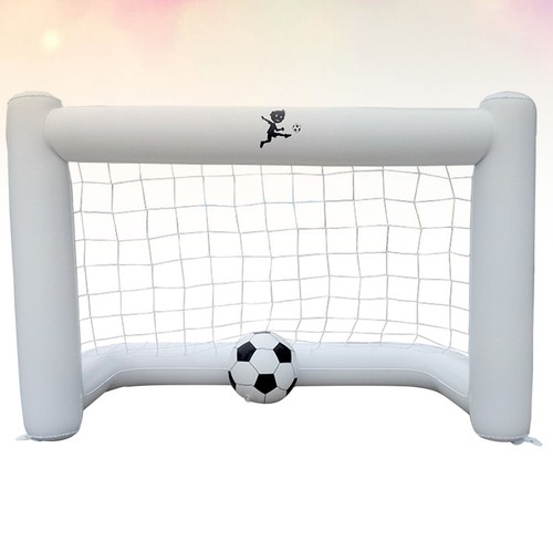White inflatable football goal - white,