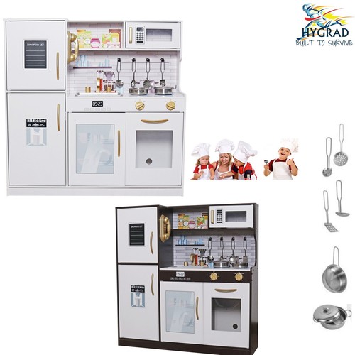 Large wooden kids play kitchen - wooden,