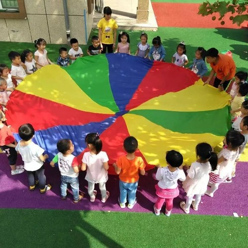 Large kids play - play, parachute