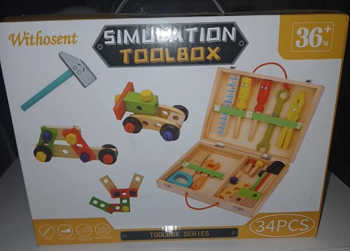 Wooden kids tool set - tool, 34pcs