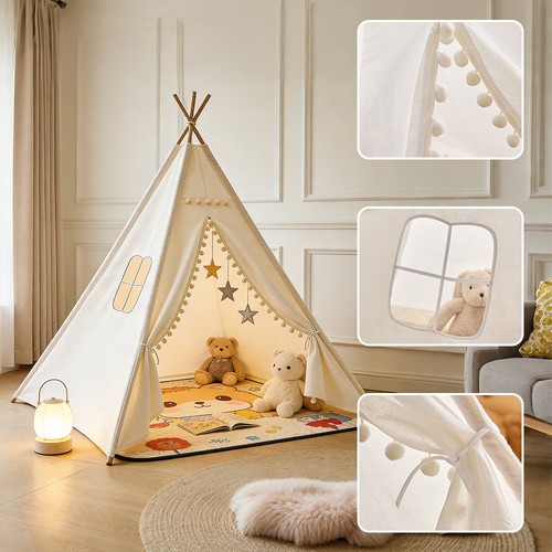 160cm large canvas kids teepee - 160cm,