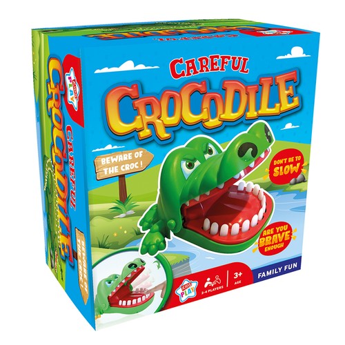 Kids play careful crocodile - kids,