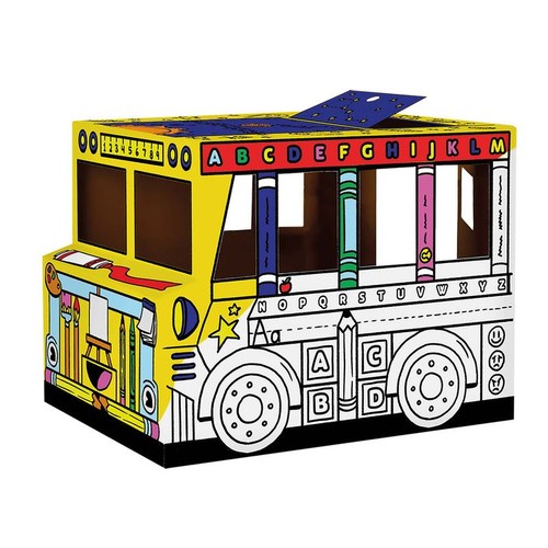 Kids cardboard bus bankers box - cardboard,