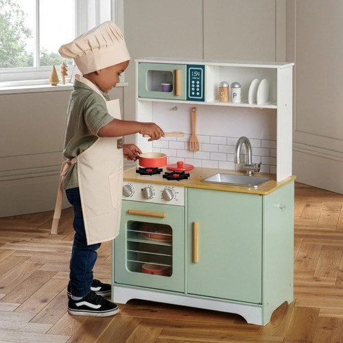 Wooden corner play kitchen - wooden,