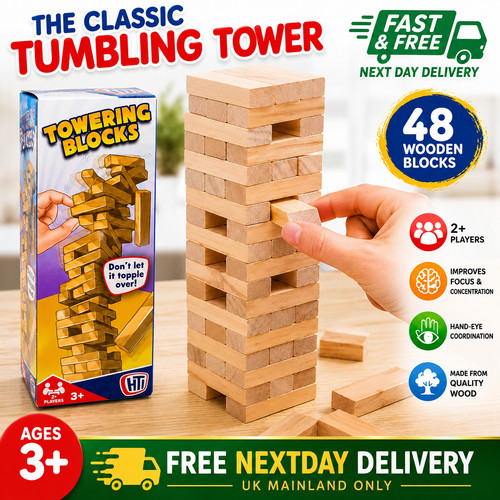 Wooden tumbling tower game - tumbling,