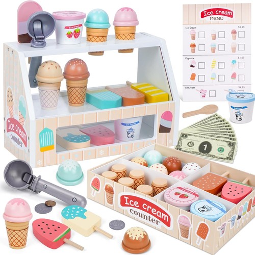 Wooden ice cream shop - wooden,