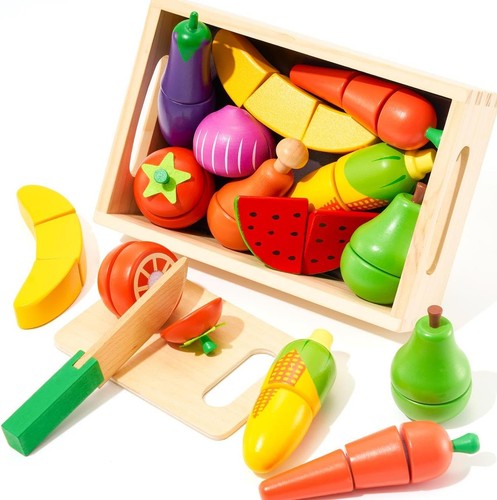 Wooden kitchen cutting play - wooden,