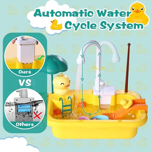 Kids play sink with - play, running