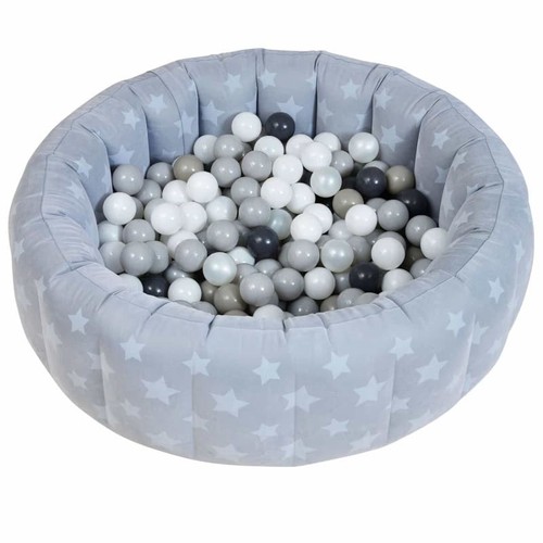 Grey round soft - grey, pit